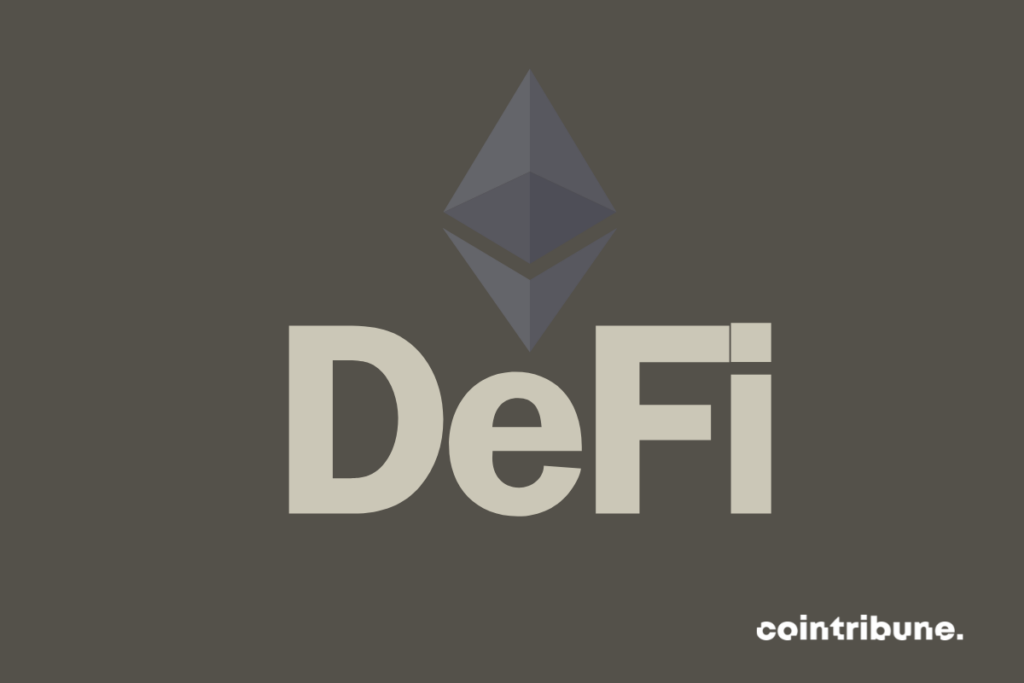 Inscription DeFi avec en arrière plan la crypto native d'Ethereum