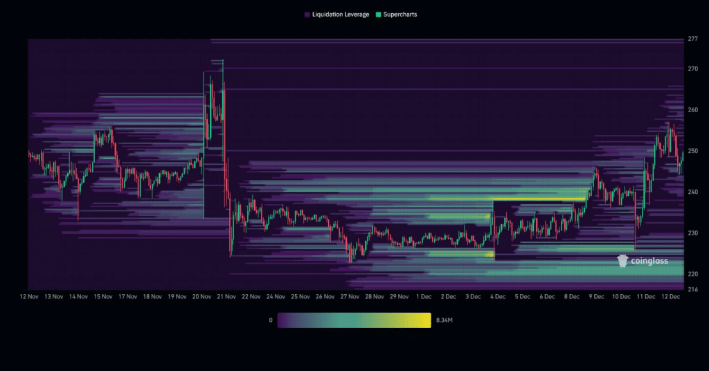 Carte Thermique des Liquidations du BNB