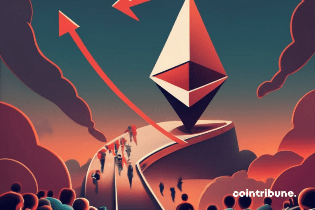 Ethereum sur le bas niveau d'un escalier