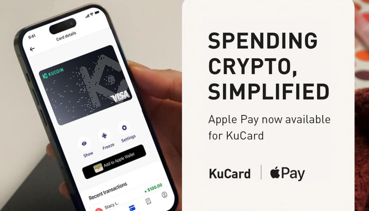 La KuCard, la carte Visa de KuCoin pour les cryptomonnaies, intègre le service de paiement Apple Pay pour ses clients