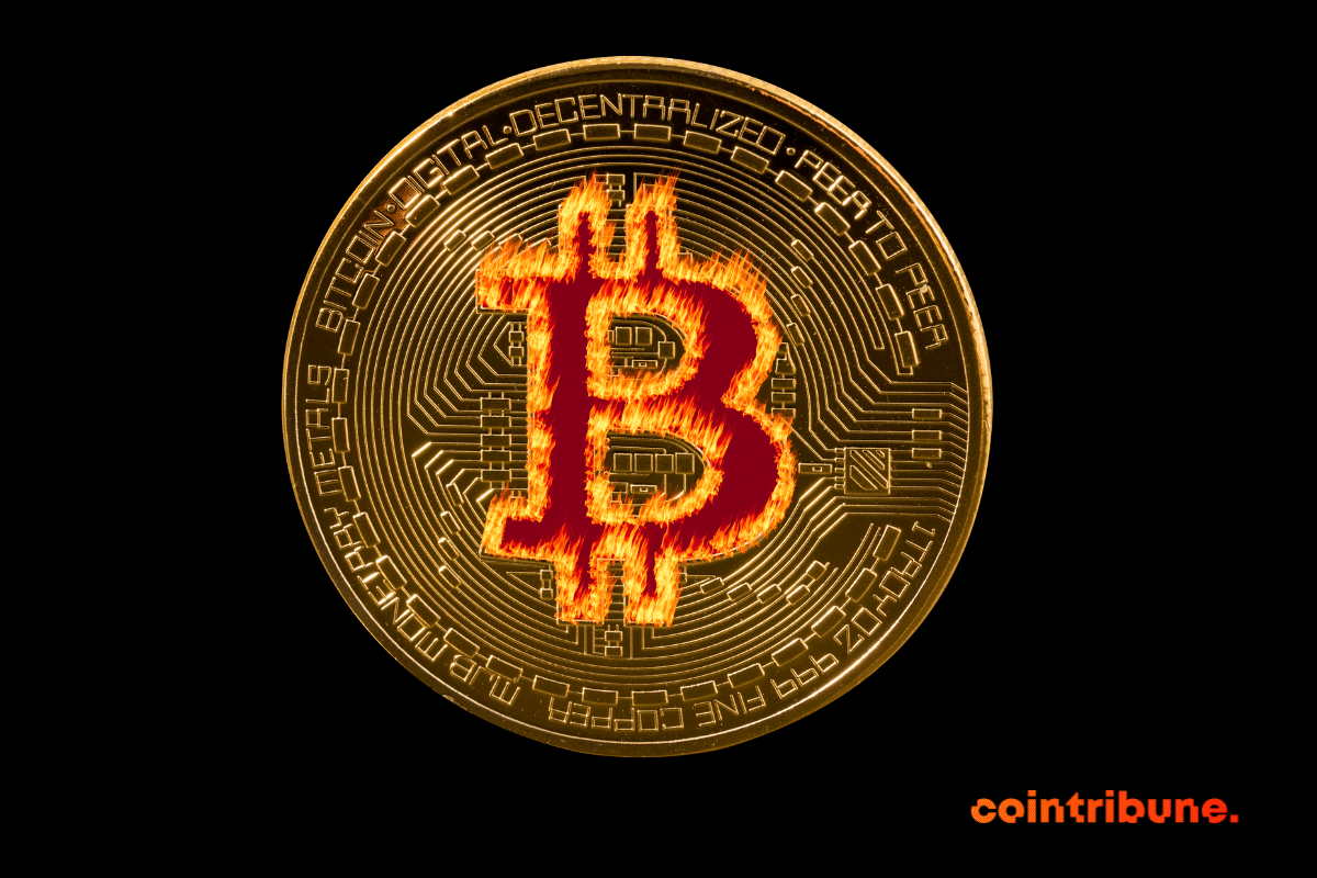 Une pièce de bitcoin, la crypto phare