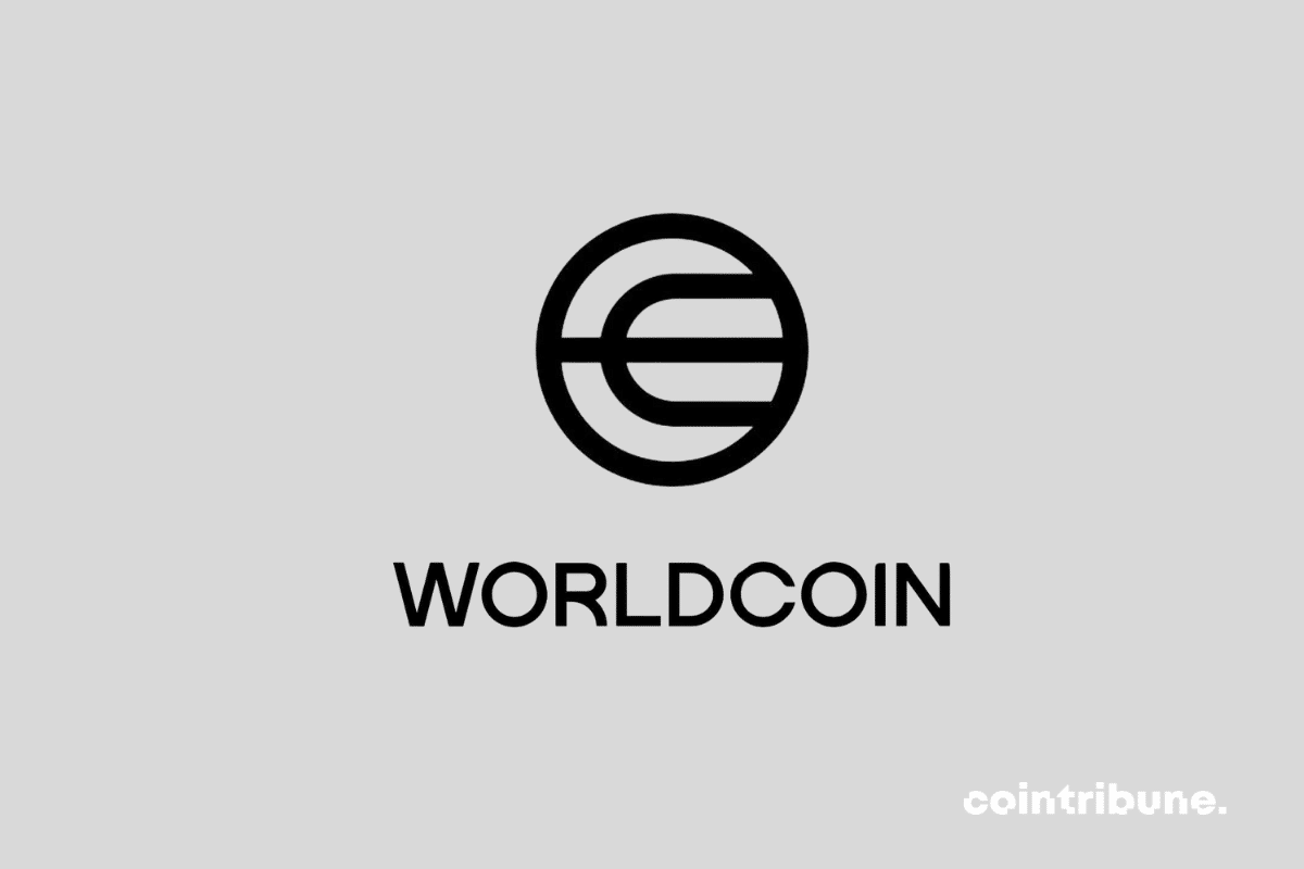 Logo du projet crypto Worldcoin