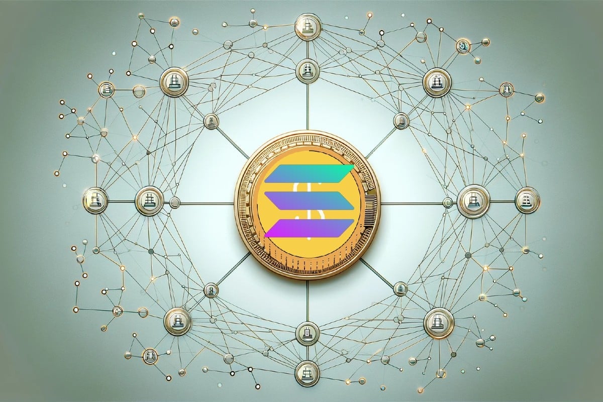 Crypto - représentation de la blockchain Solana