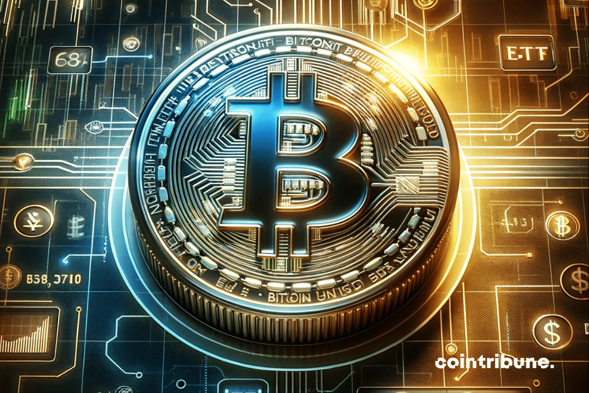 Le logo du bitcoin, la crypto phare