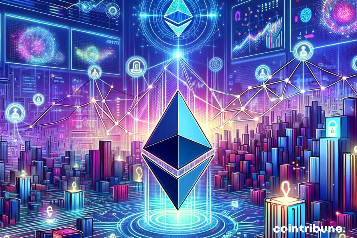 Le logo de la blockchain Ethereum