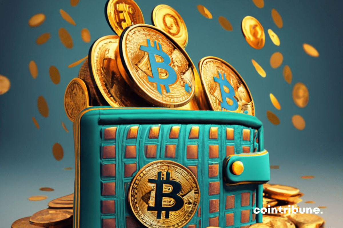 Portefeuilles et pièces de bitcoins