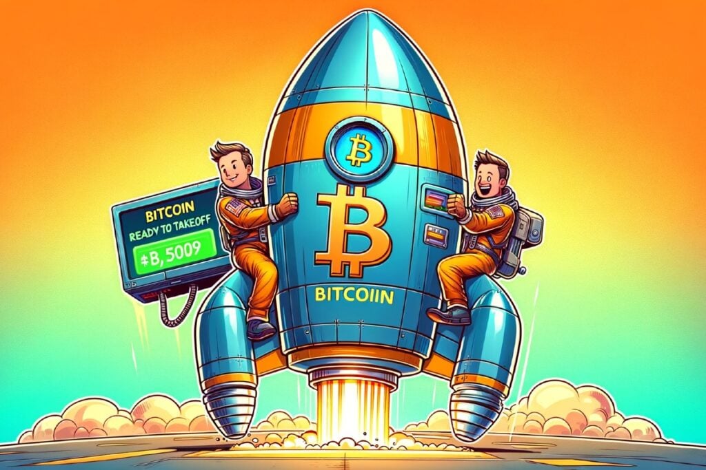 Bitcoin : une fusée Bitcoin prêt à décoller