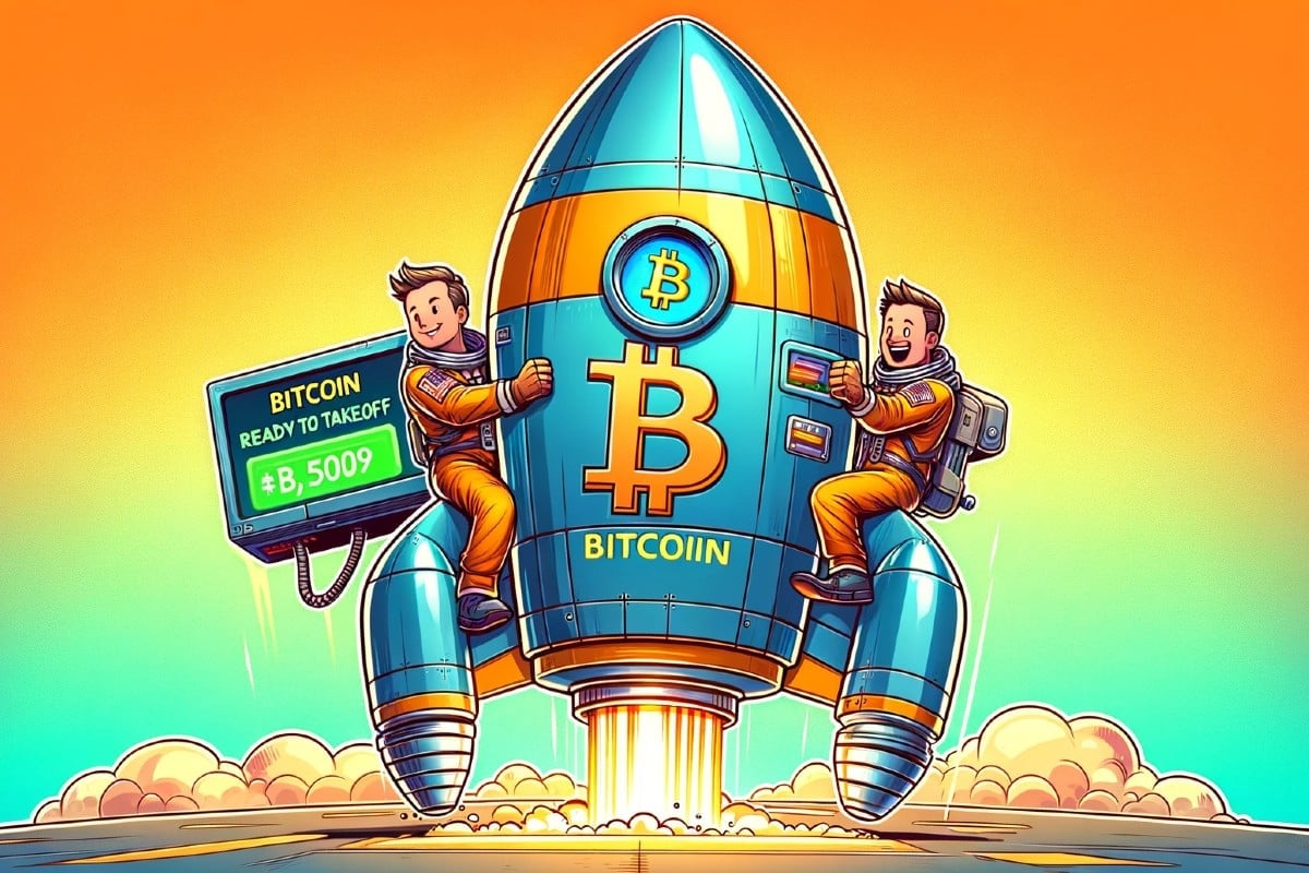 Bitcoin : une fusée Bitcoin prêt à décoller