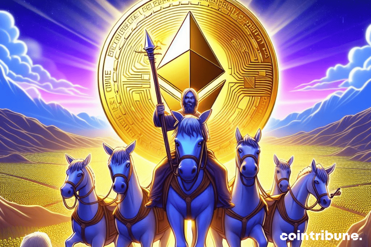 A forward rider carries Ethereum