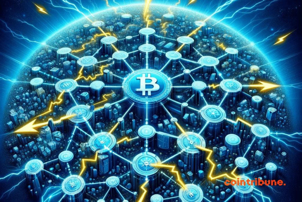 Illustration du réseau Lightning Network