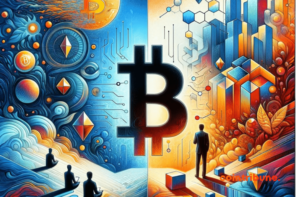 Logo de la blockchain Bitcoin