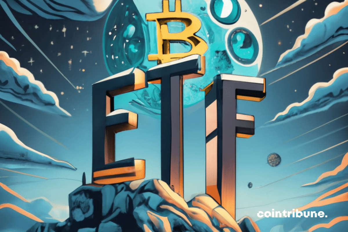 Lettres ETF, logo de bitcoin