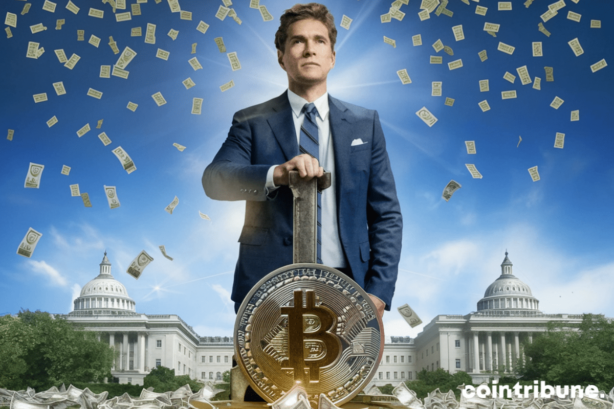 Robert Kennedy devant la Maison Blanche avec le Bitcoin