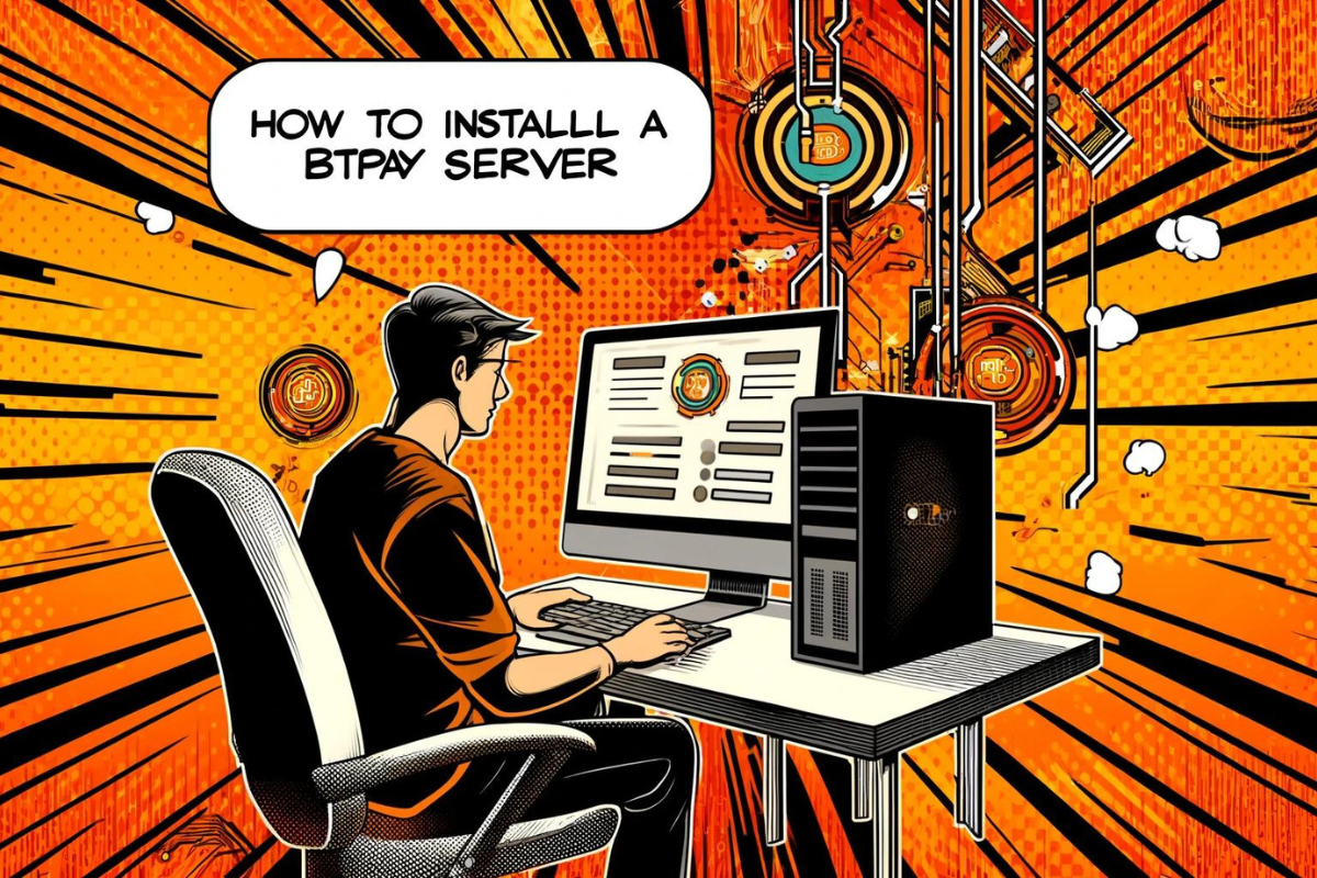 Un utilisateur installant un serveur BTCPay