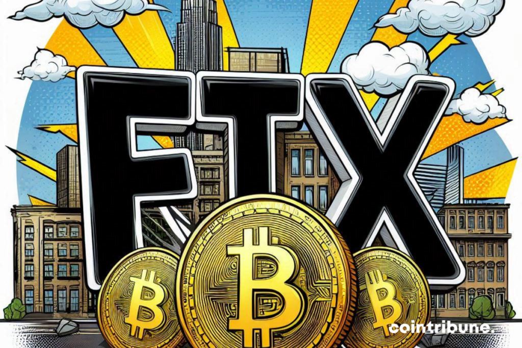 Lettre FTX, pièces de bitcoin