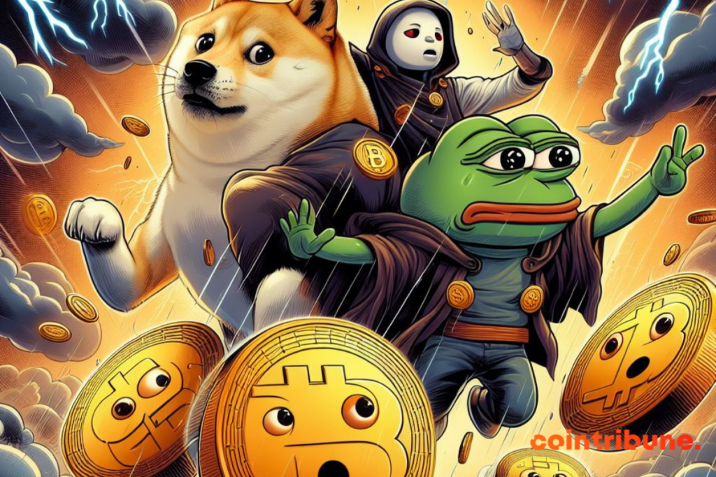 Crypto: Storm on memecoins, DOGE, SHIB, and PEPE in free fall