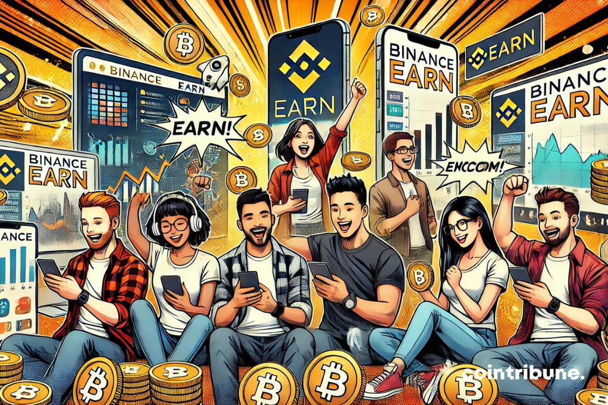 Des utilisateurs profitant de Binance Earn