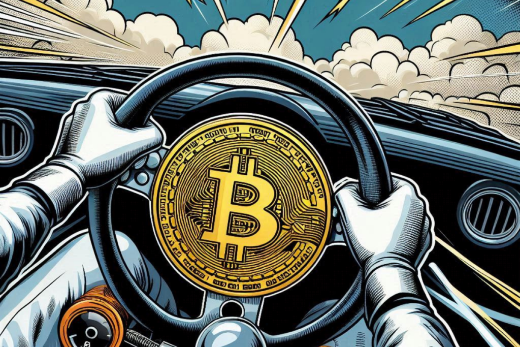 Pilote et logo de bitcoin