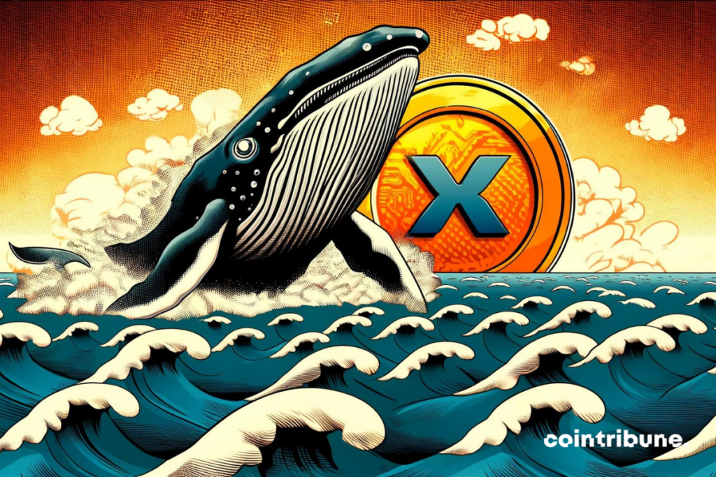Une baleine avec le logo du XRP