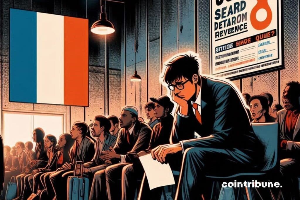 Many young people are sitting in France looking for work