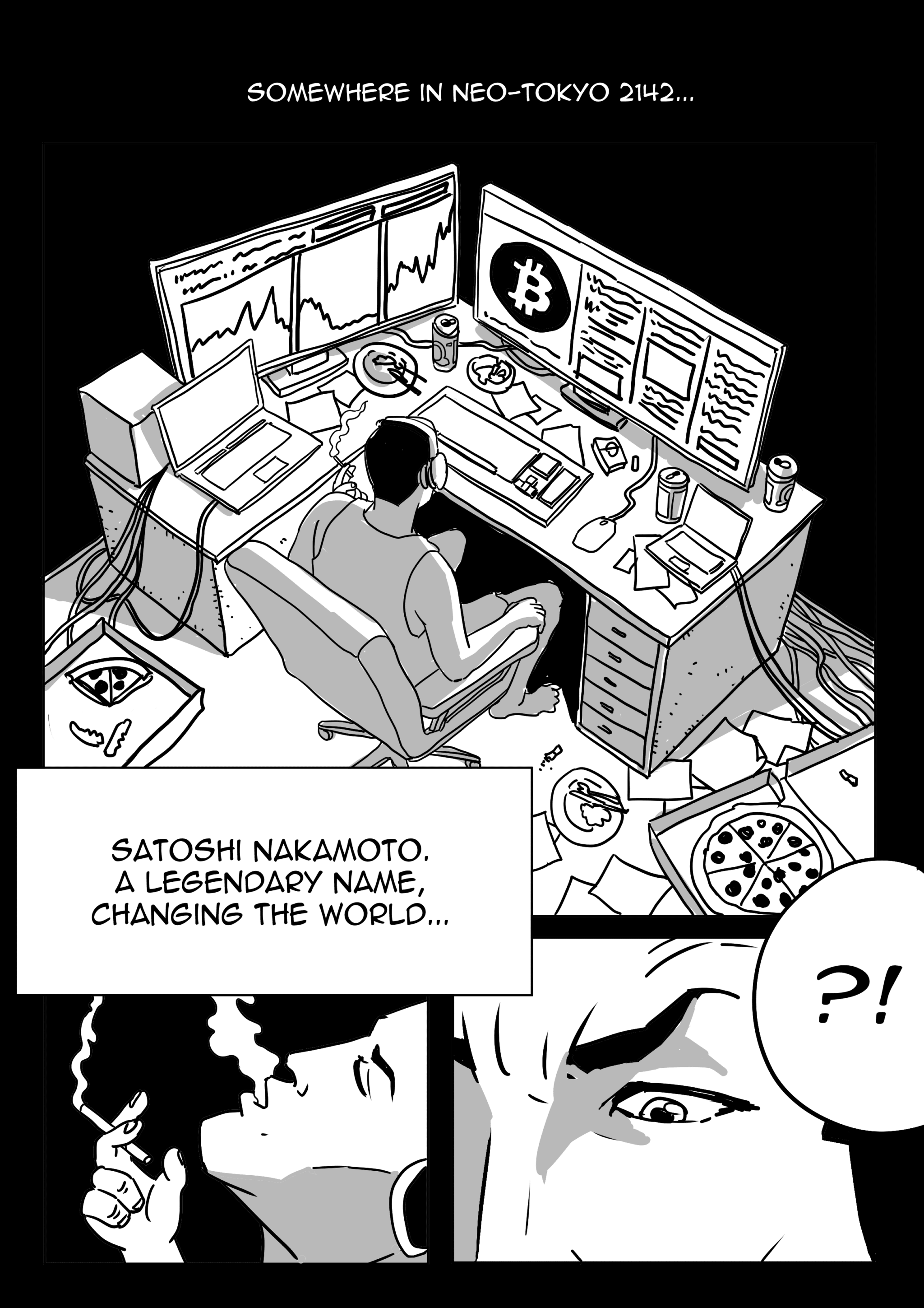 Page 1 of comics satoshi is dead