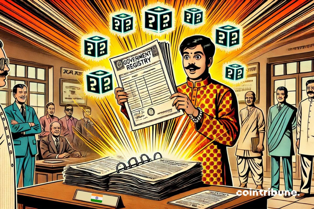 The administration in India presenting title deeds on the Avalanche blockchain