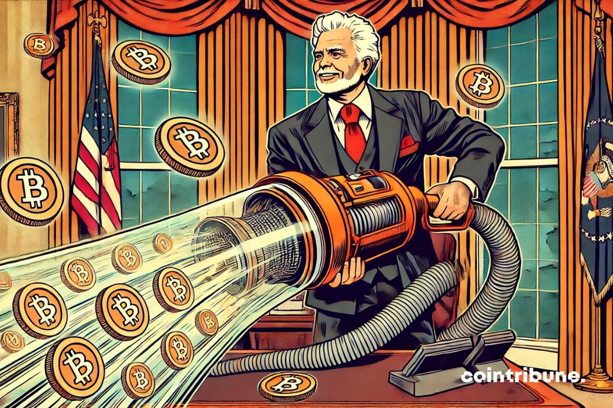 An American president who sucks in large amounts of bitcoin