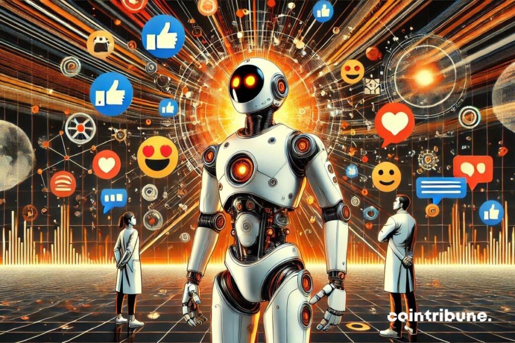 An OpenAI robot getting ready for social media.