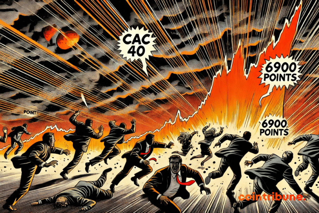 Traders en situation de panique quand le CAC 40 frôle les 6900 points