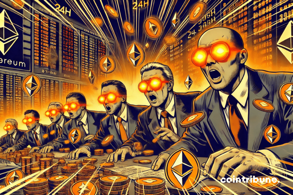 Investors bet big on Ethereum: 449,000 ETH accumulated in 24 hours despite the instability of the crypto market.