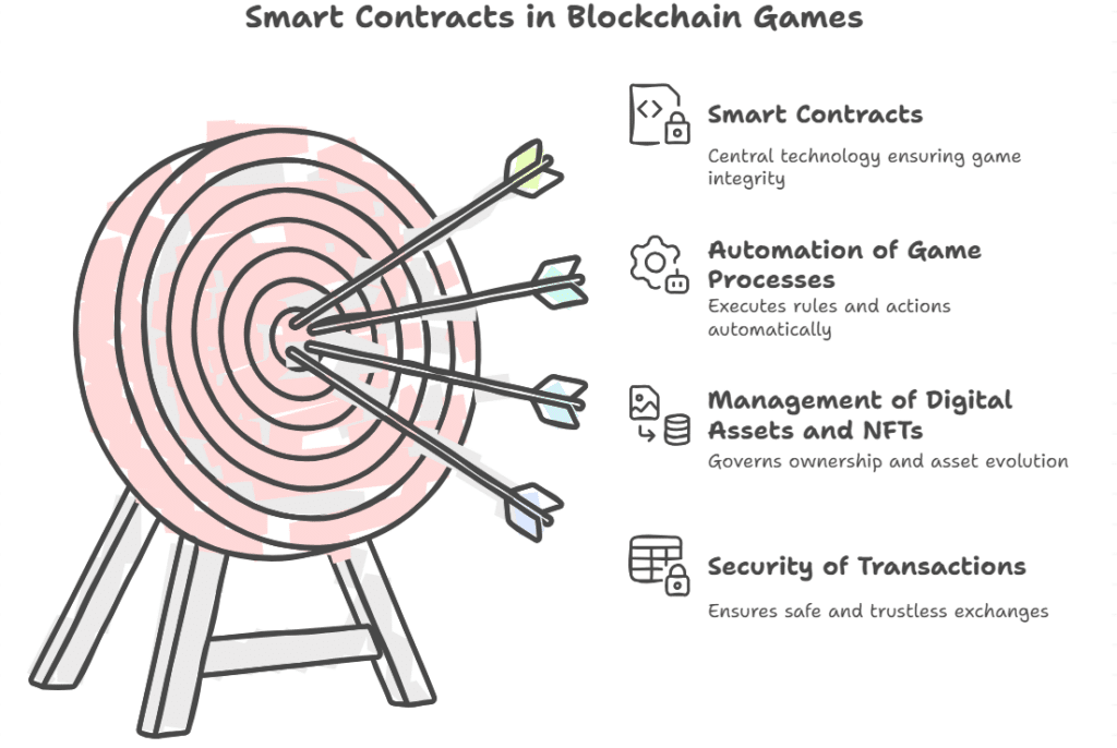 role of smart contracts in blockchain games
