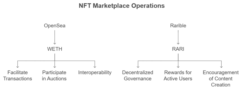 The cryptos of NFT marketplaces