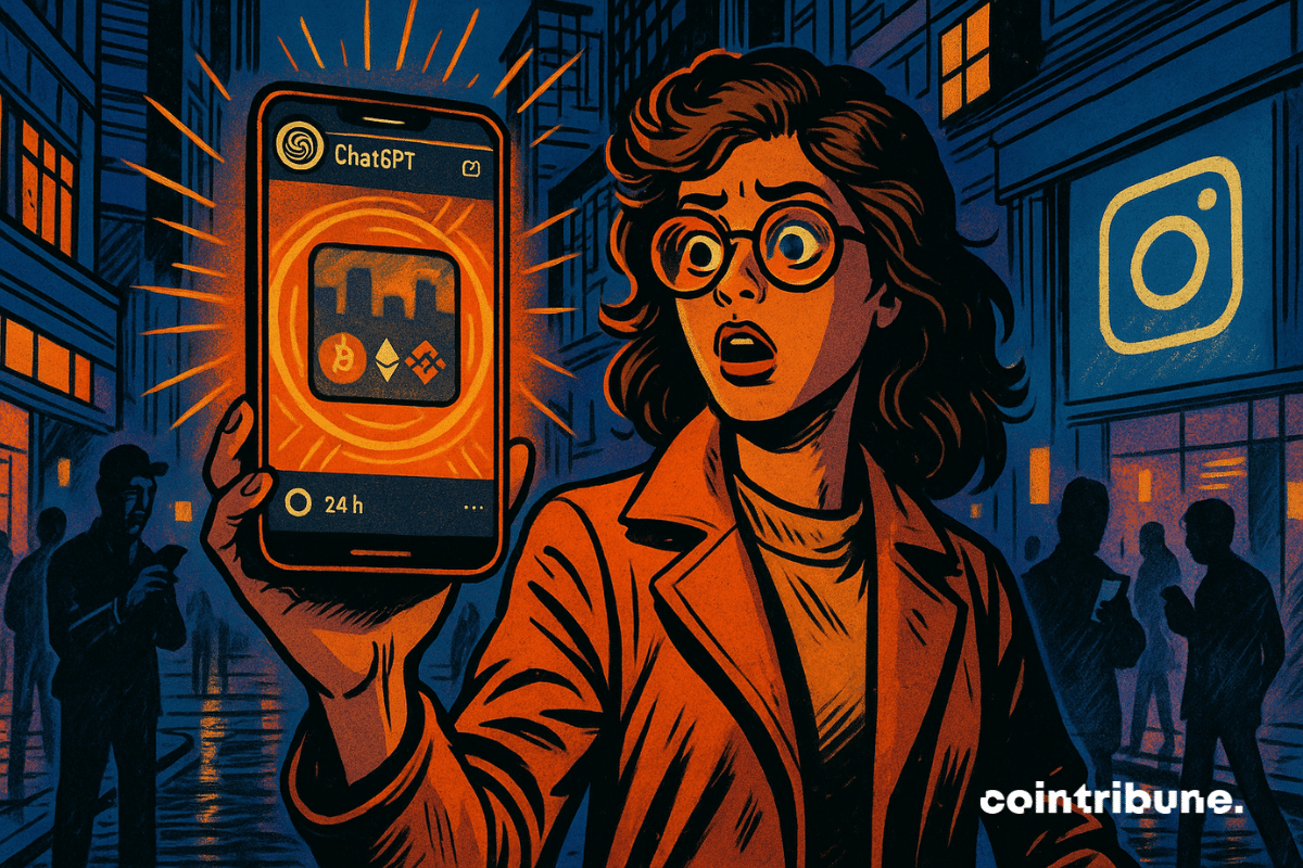 Calle nocturna en una metrópolis futurista con un aire de Nueva York retro.
