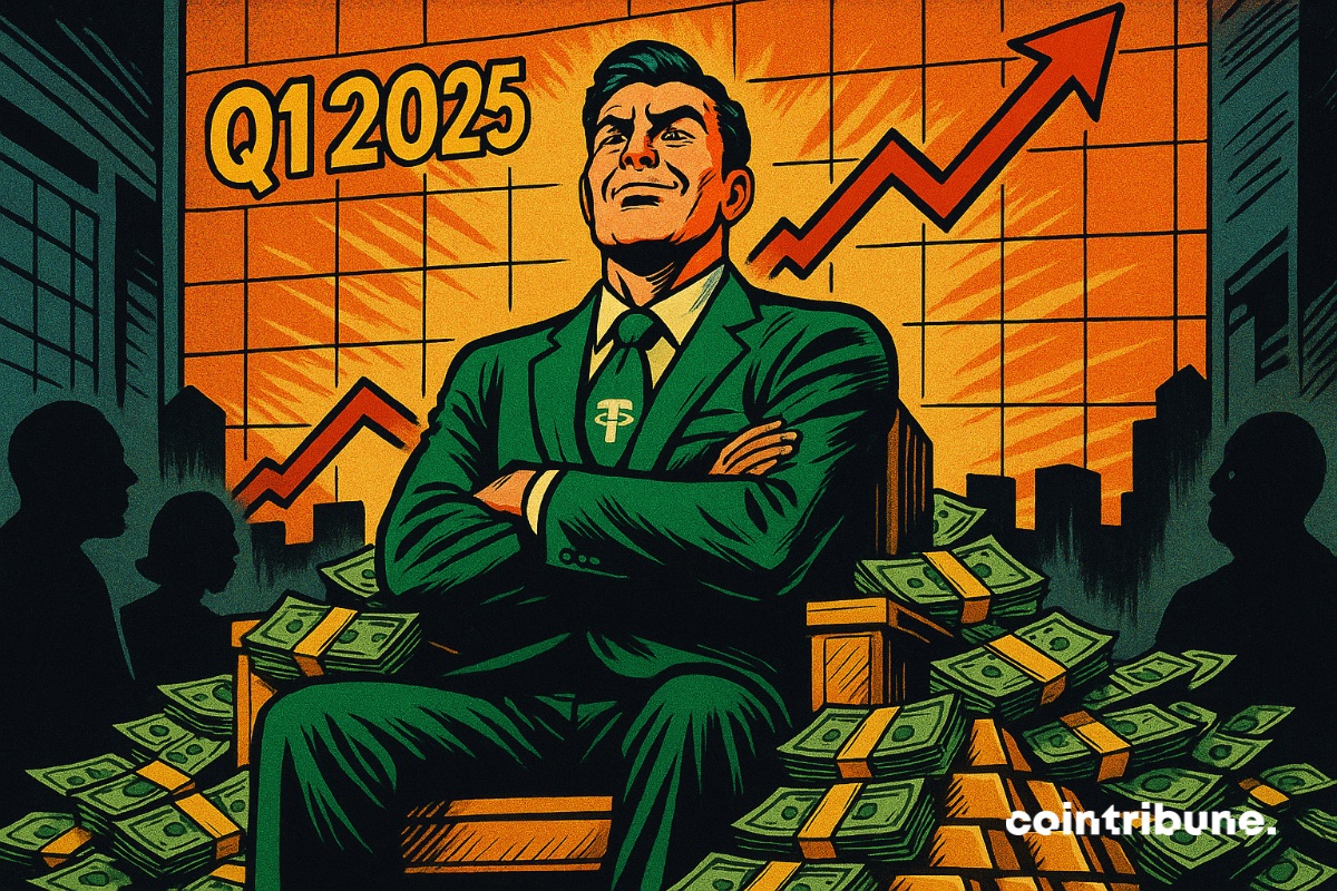Un dirigeant de Tether très satisfait des résultats de son Stablecoin au Q1 2025.
