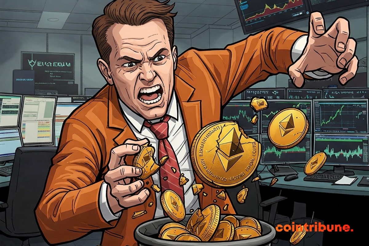 Eric Balchunas destroying Ethereum coins.