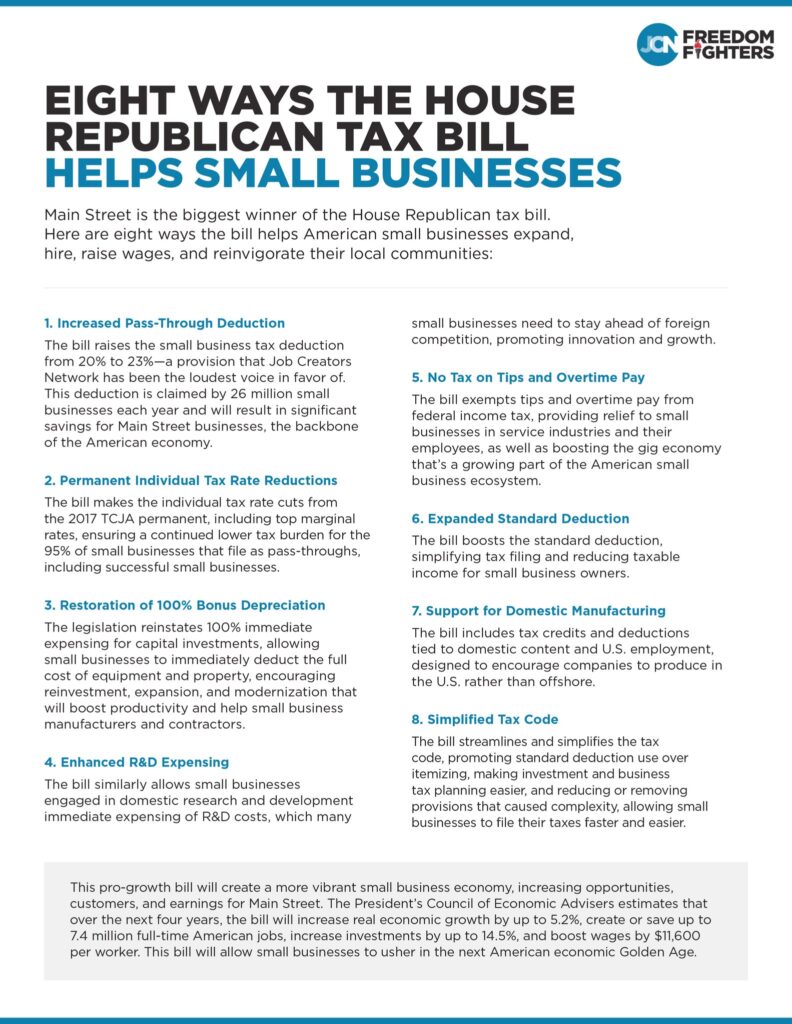 The White House highlights 8 measures aimed at revitalizing small businesses.