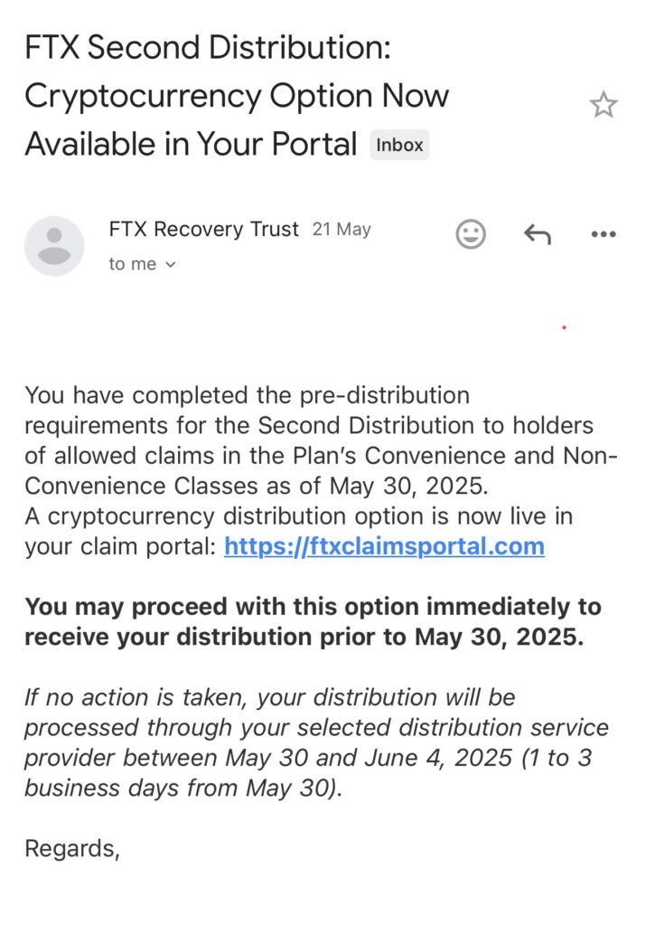 Plusieurs campagnes de phishing ont été signalées, visant spécifiquement les bénéficiaires de la redistribution crypto. Des fraudeurs se font passer pour FTX, BitGo ou Kraken dans le but de dérober les fonds tant attendus.