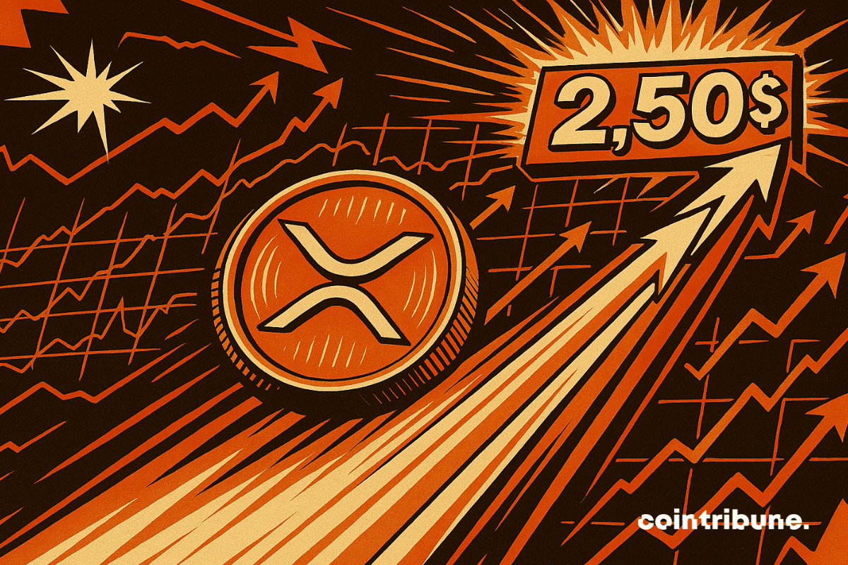 Pièce de XRP en phase de montée vers les 2,5 $