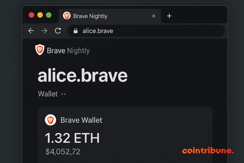 Before the official launch in August 2025, it is already possible to experiment with the crypto use of a .brave domain through various steps