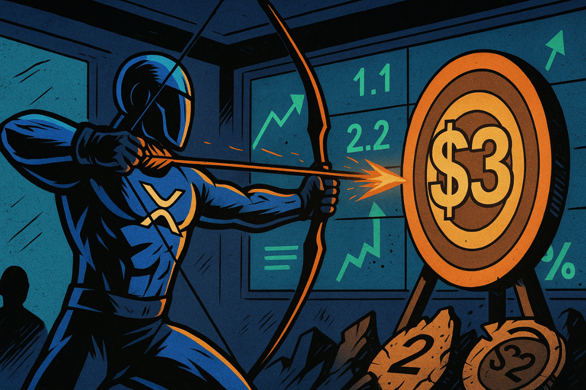Archer XRP pointant sa flèche vers un cible à 3$