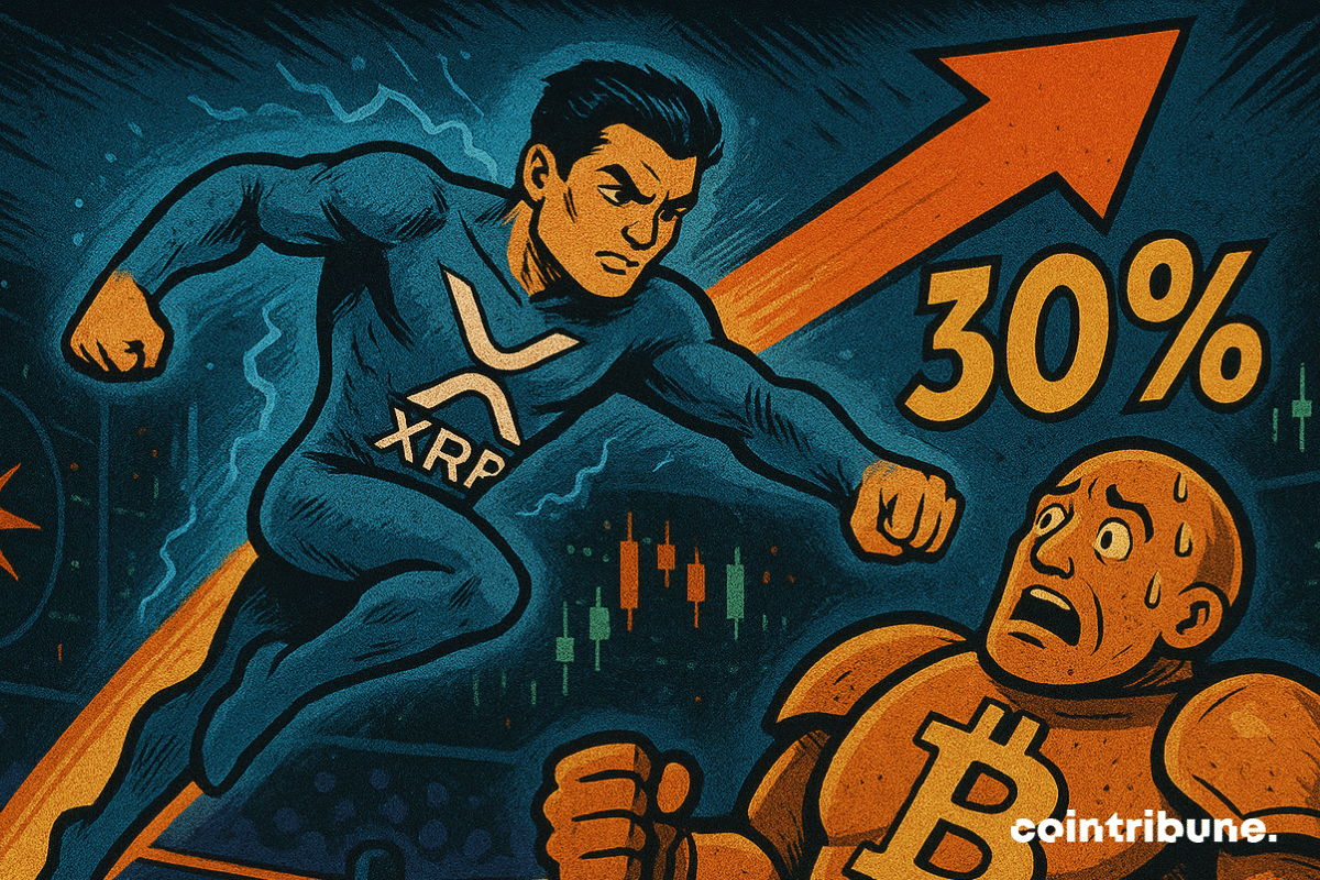 Le XRP en plein bond par rapport au Bitcoin.