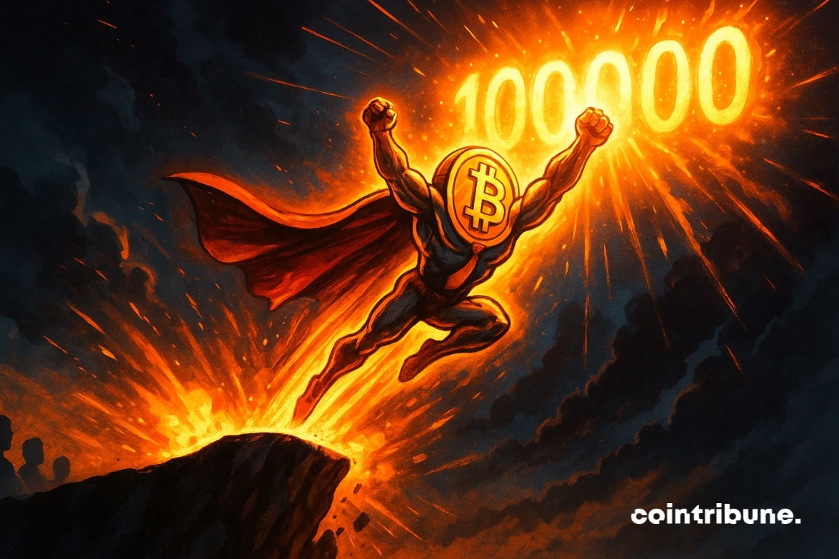 Un bitcoin qui bondit vers les 100 000 dollars.