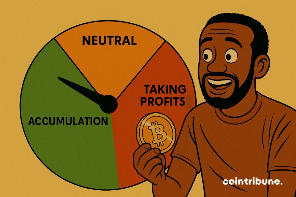 The bitcoin market remains far from a distribution phase. The STH-SOPR has not crossed the critical threshold signaling excess profit-taking.