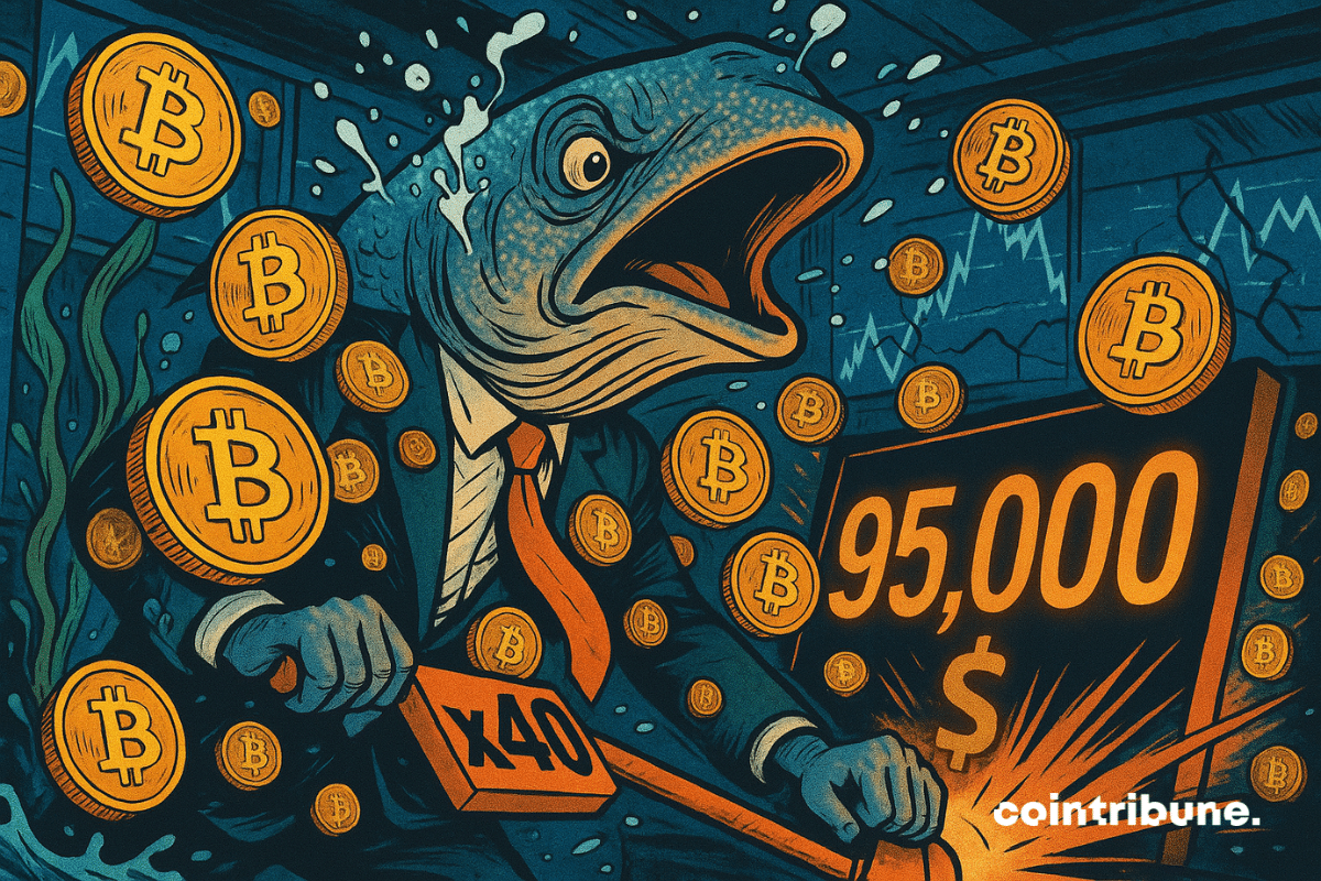 Bitcoin : Une baleine risque 392 M$ avec un levier de 40x