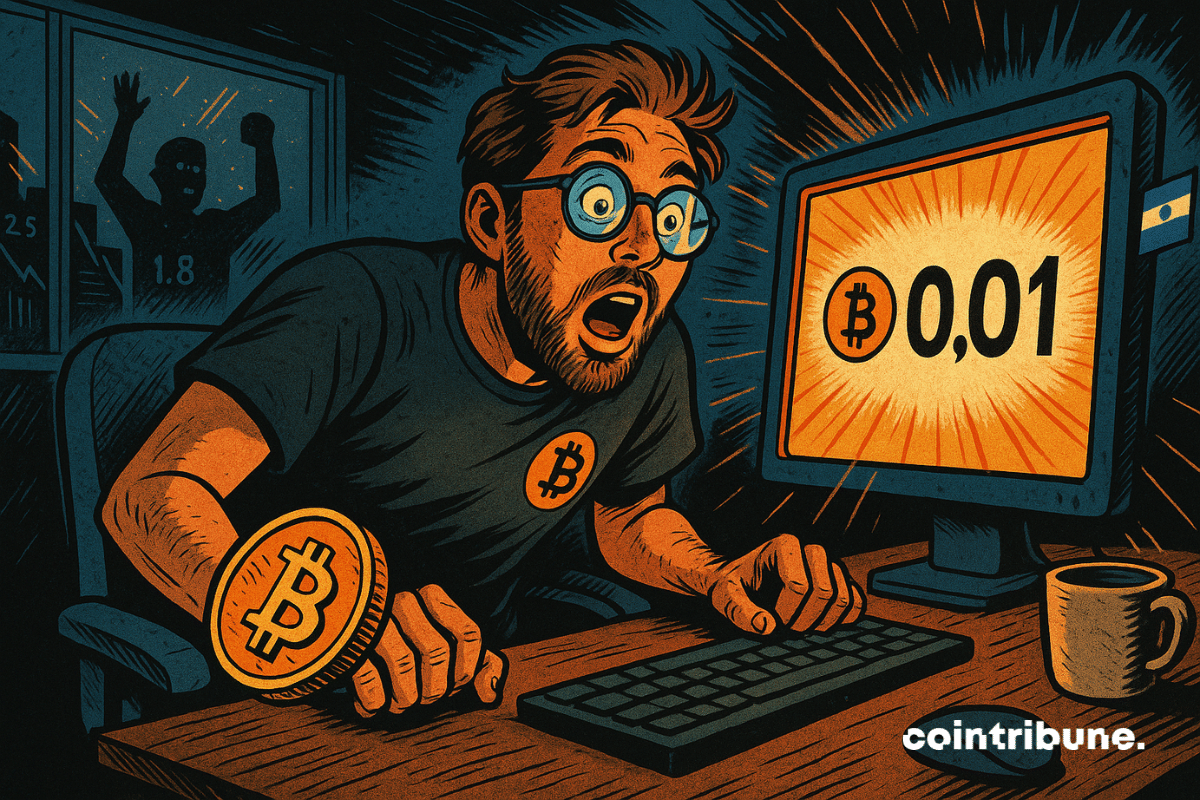 Jovem investidor de Bitcoin fica surpreso ao descobrir taxa de 0,01 em sua tela