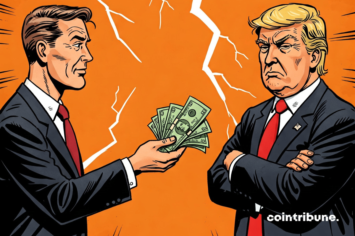 Un représentant de l’UE tend une main pleine de billets vers un Trump pour préserver l’économie