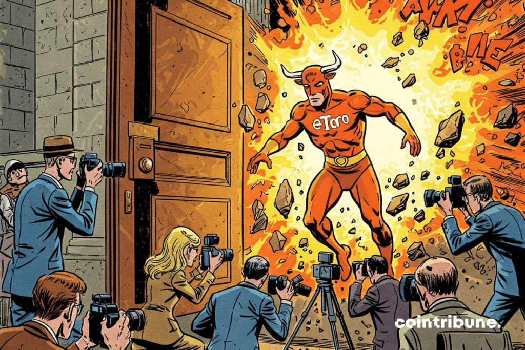 Crypto: eToro, the orange superhero, goes public under the spotlight of comic book journalists
