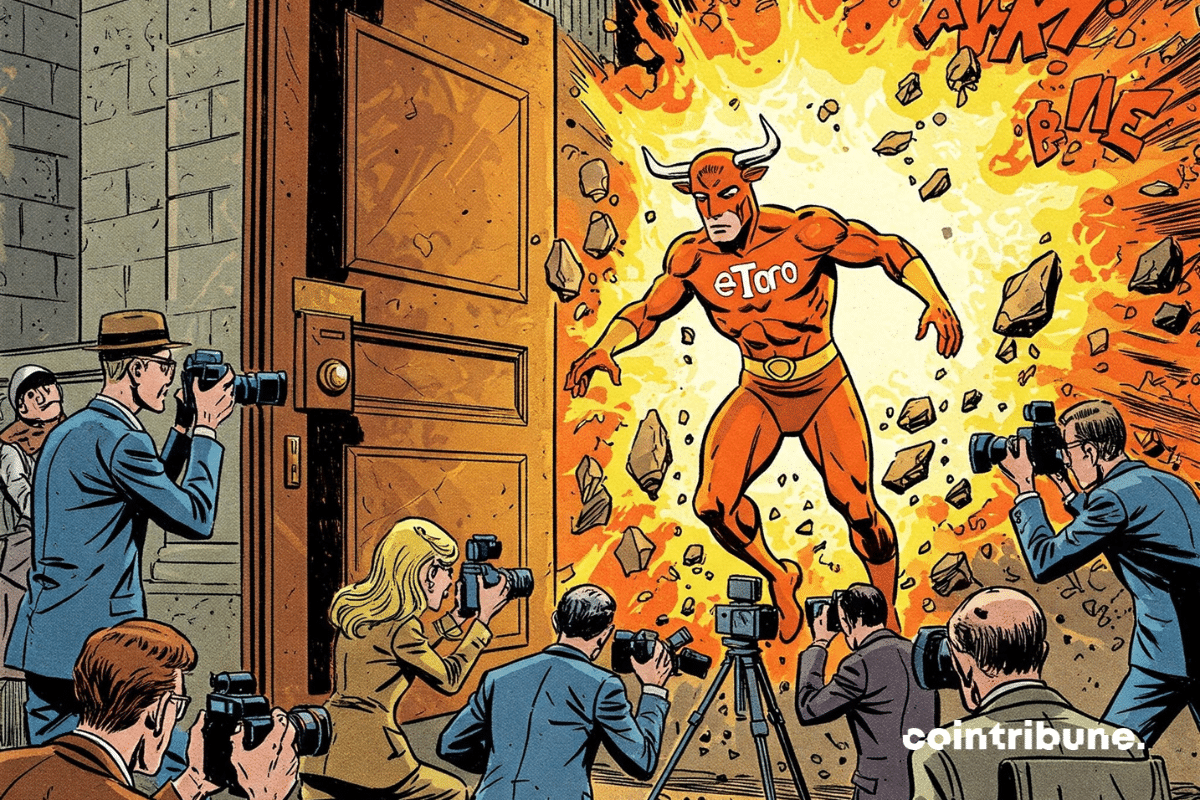 Crypto: eToro, the orange superhero, goes public under the spotlight of comic book journalists