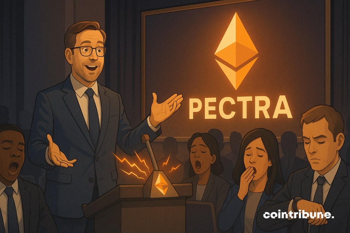 An Ethereum official presenting the Pectra update and no one cares.