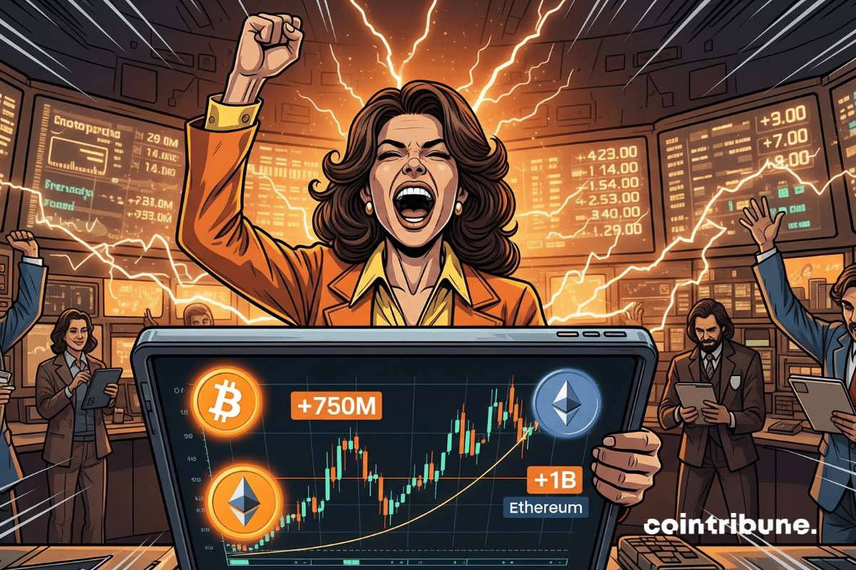 Excited broker celebrates explosion in Bitcoin and Ethereum ETF flows